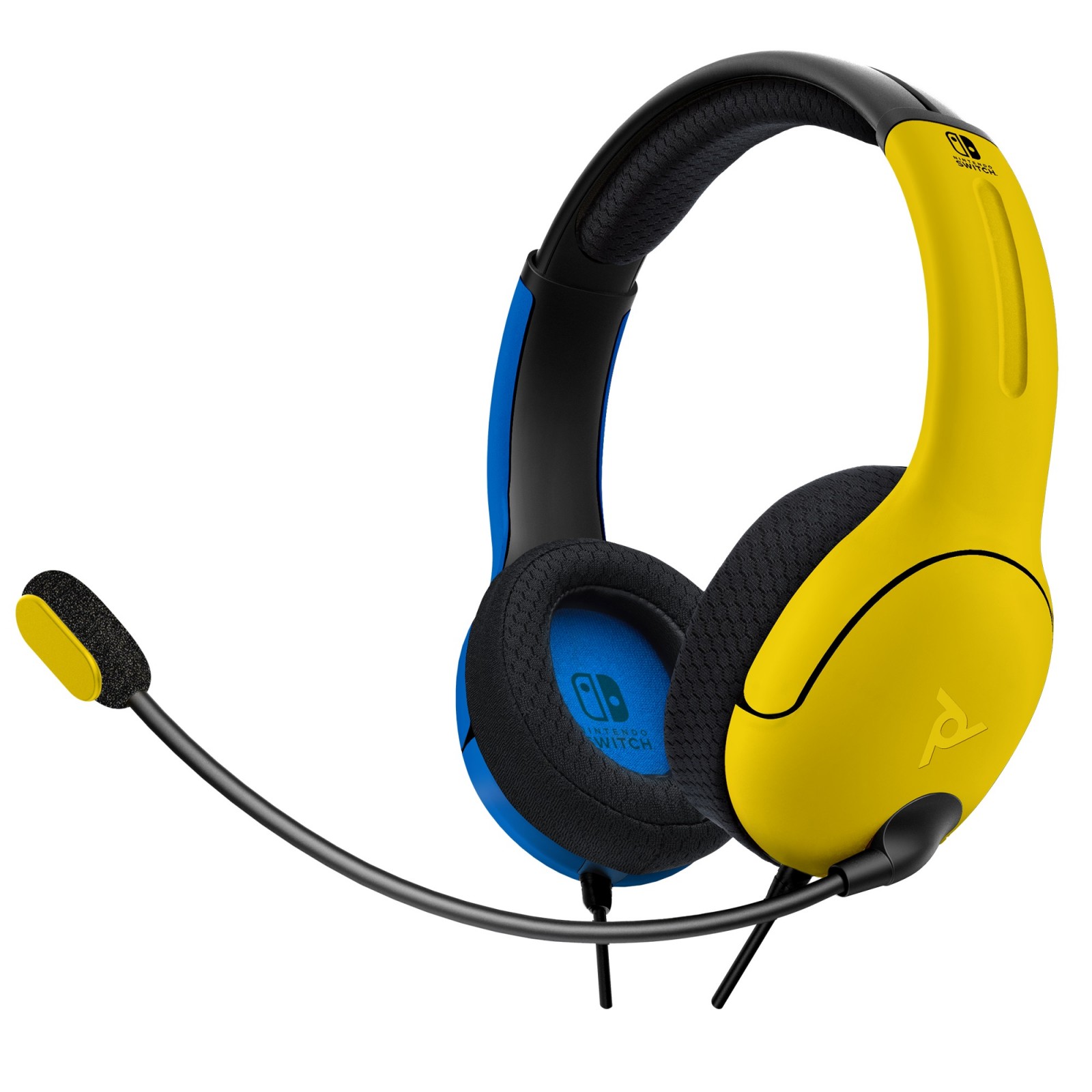 PDP lvl40 Wired Stereo Gaming Headset With Noise Cancelling Microphone Nintendo Switch - Yellow & Blue