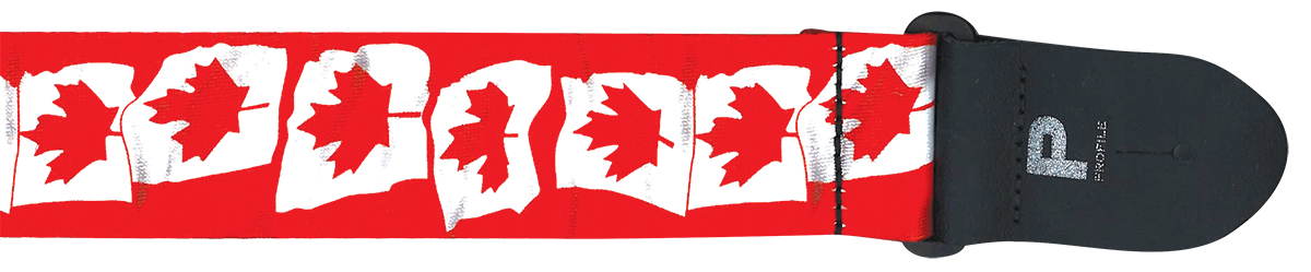 Profile 2 Canadian Flag Polyester Guitar Strap