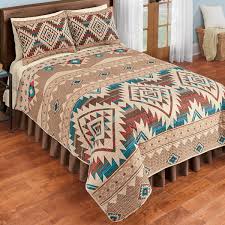 6pc Comforter set-Southwest King Beige Aztec