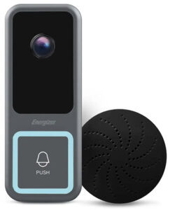 Energizer Smart Doorbell & Chime, Wired 1080p Video Doorbell Security Camera, 2 Way Audio, Night Vision